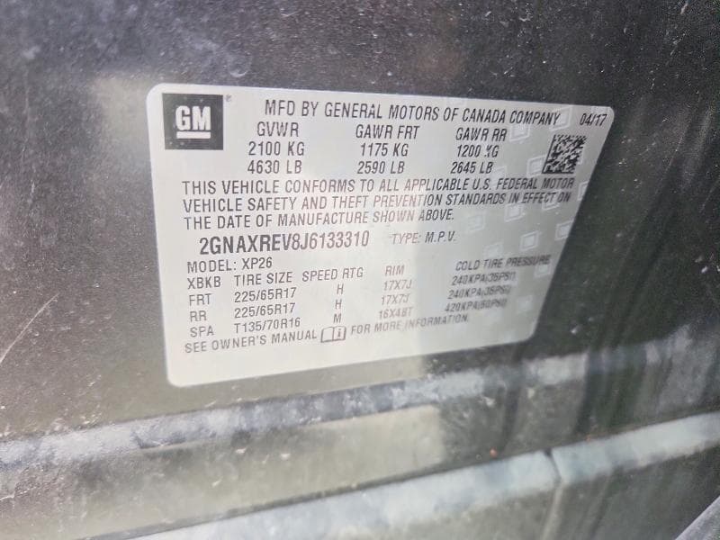 2018 CHEVROLET EQUINOX LS 13