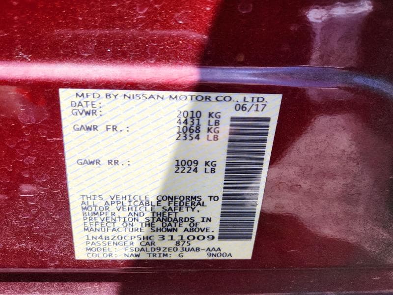 2017 NISSAN LEAF SV 12