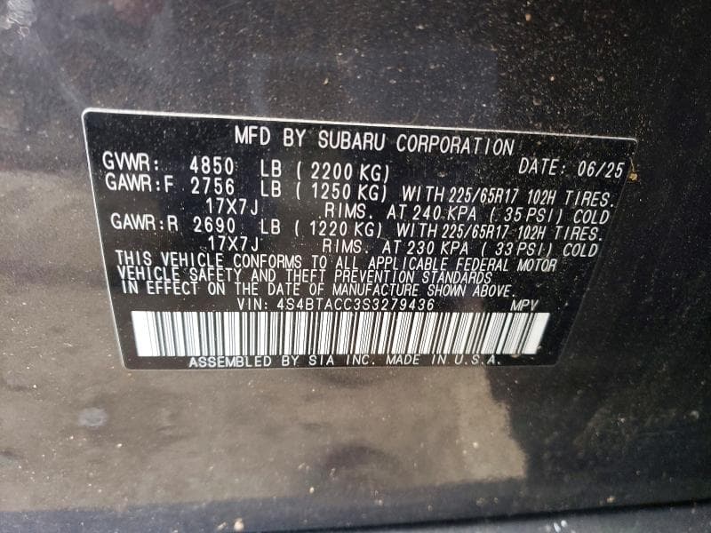 2025 SUBARU OUTBACK PREMIUM 13