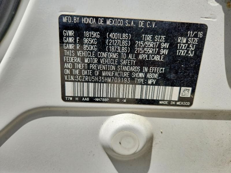 2017 HONDA HR-V LX 14