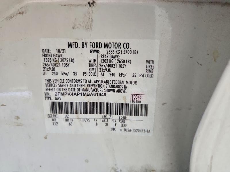 2021 FORD EDGE ST 14