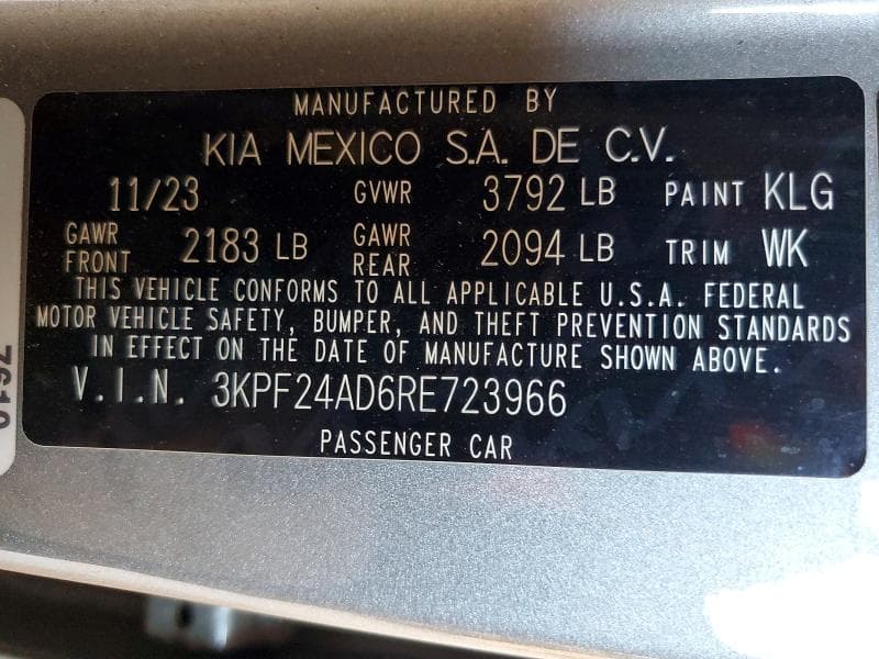 2024 KIA FORTE LXS 12