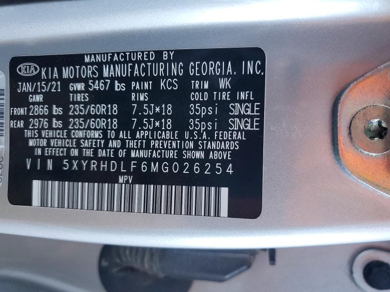 2021 KIA SORENTO EX 14