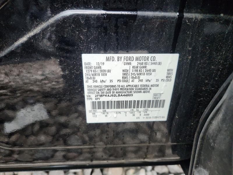 2020 FORD EDGE SEL 13