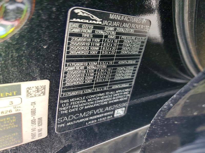 2020 JAGUAR F-PACE S 13