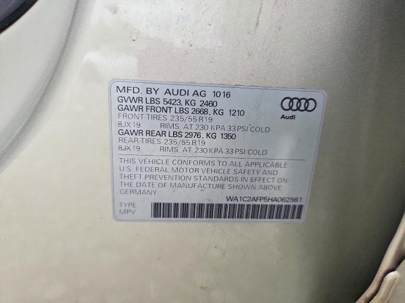 2017 AUDI Q5 PREMIUM 14