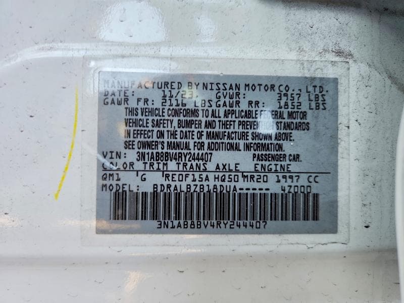 2024 NISSAN SENTRA S 12
