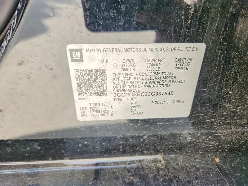 2018 CHEVROLET SILVERADO C1500 LTZ 12
