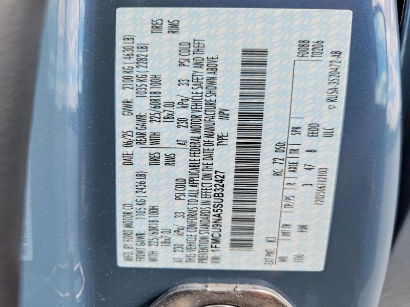 2025 FORD ESCAPE ST LINE SELECT 13