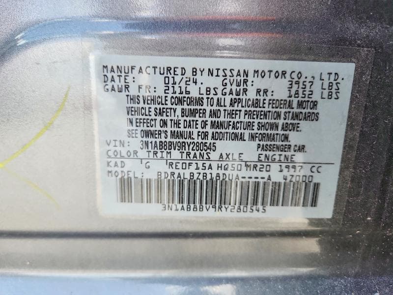 2024 NISSAN SENTRA S 13
