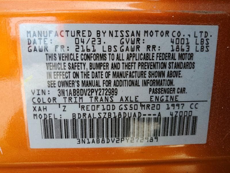 2023 NISSAN SENTRA SR 13