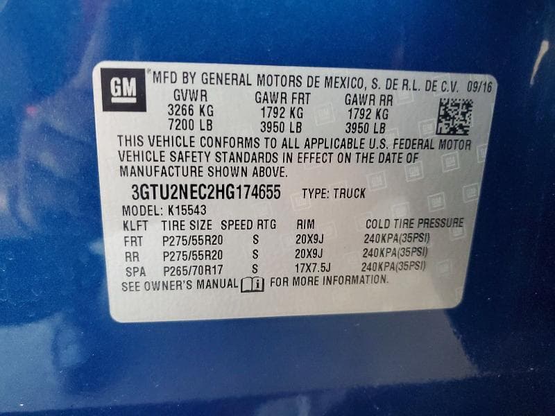 2017 GMC SIERRA K1500 SLT 12