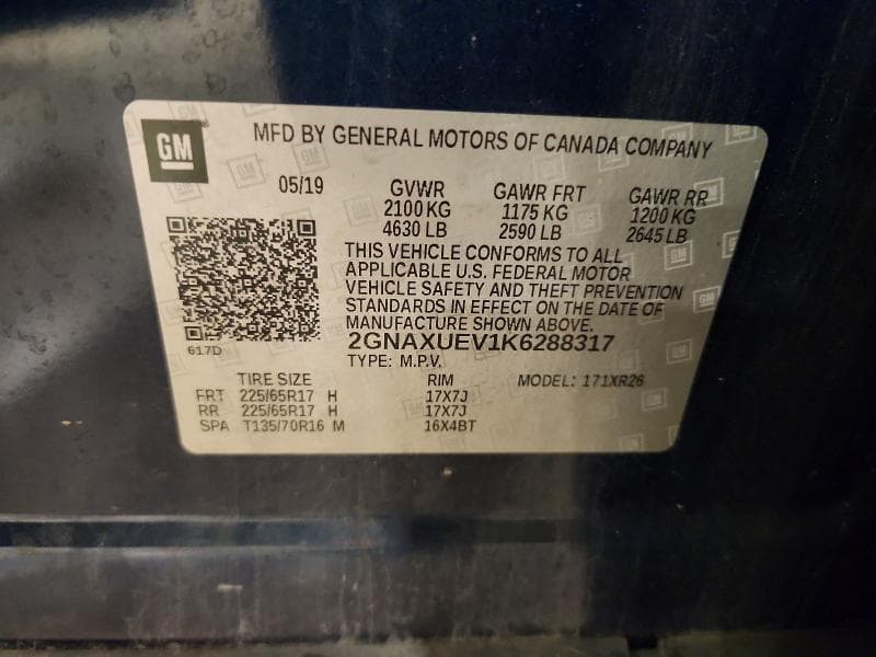 2019 CHEVROLET EQUINOX LT 13