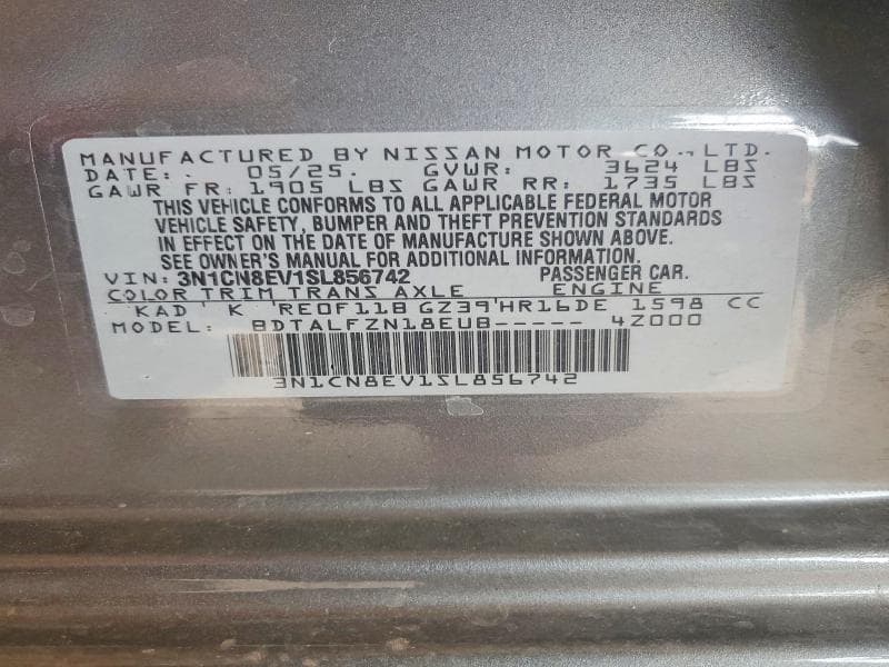 2025 NISSAN VERSA SV 12