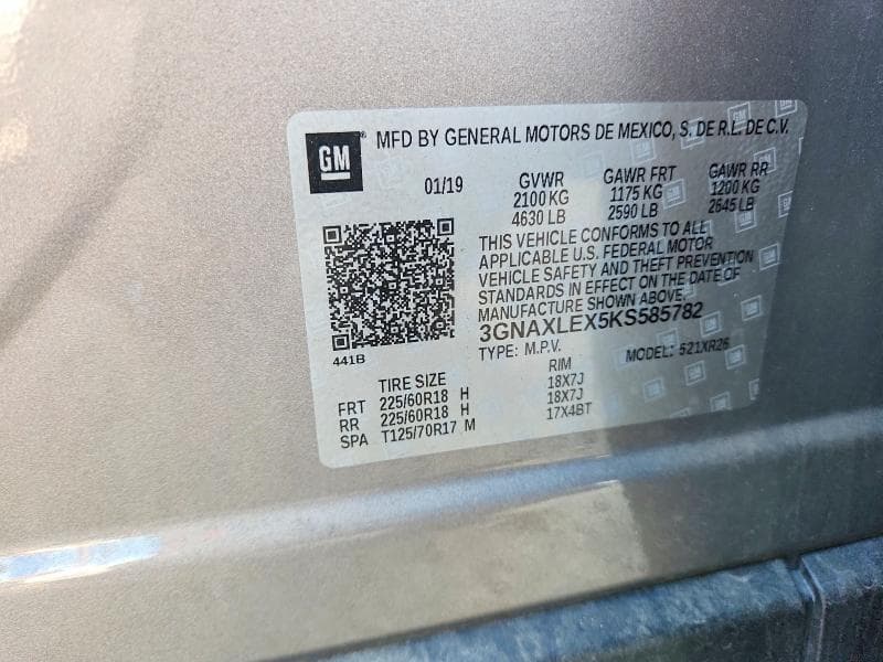 2019 CHEVROLET EQUINOX LT 14