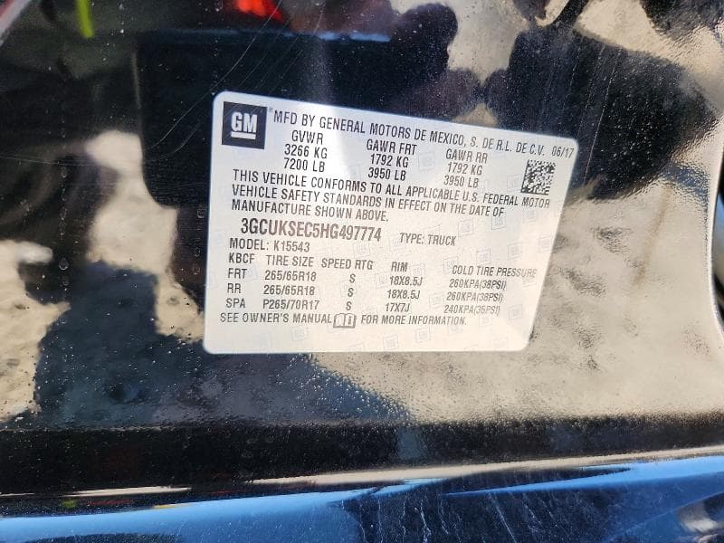 2017 CHEVROLET SILVERADO K1500 LTZ 12