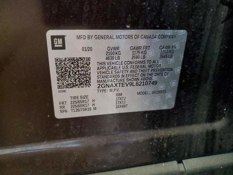 2020 CHEVROLET EQUINOX LT 13