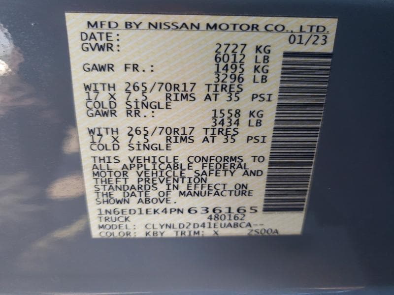 2023 NISSAN FRONTIER PRO-4X 13