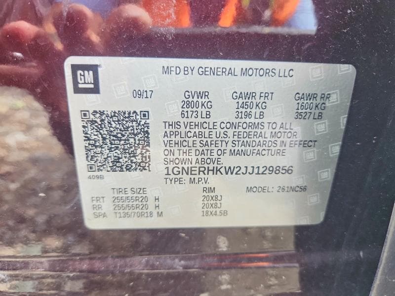 2018 CHEVROLET TRAVERSE LT 12