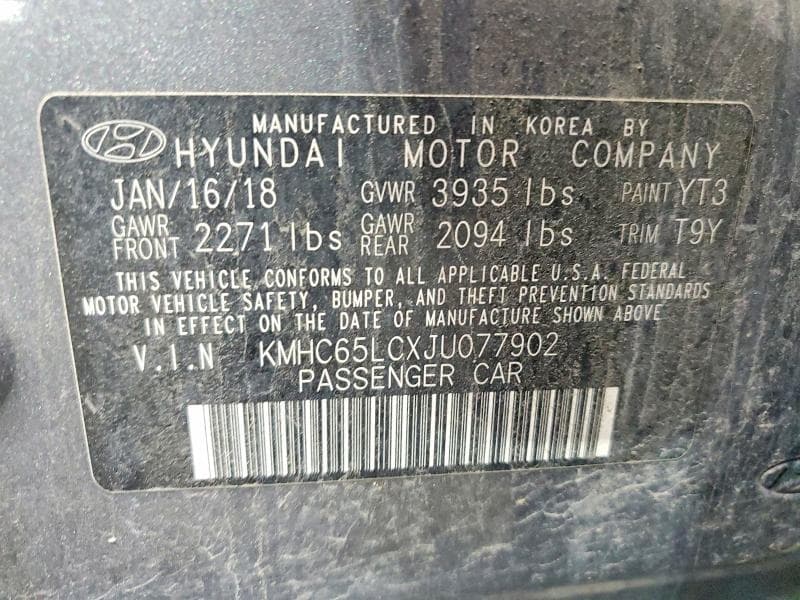2018 HYUNDAI IONIQ BLUE 12