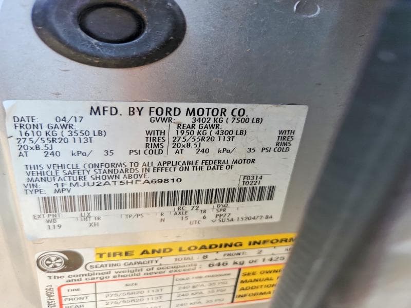 2017 FORD EXPEDITION LIMITED 14