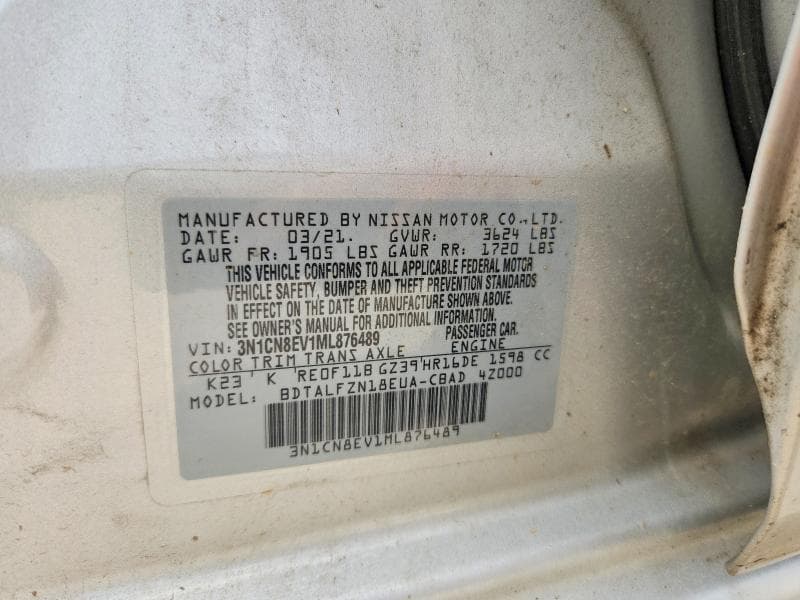 2021 NISSAN VERSA SV 12