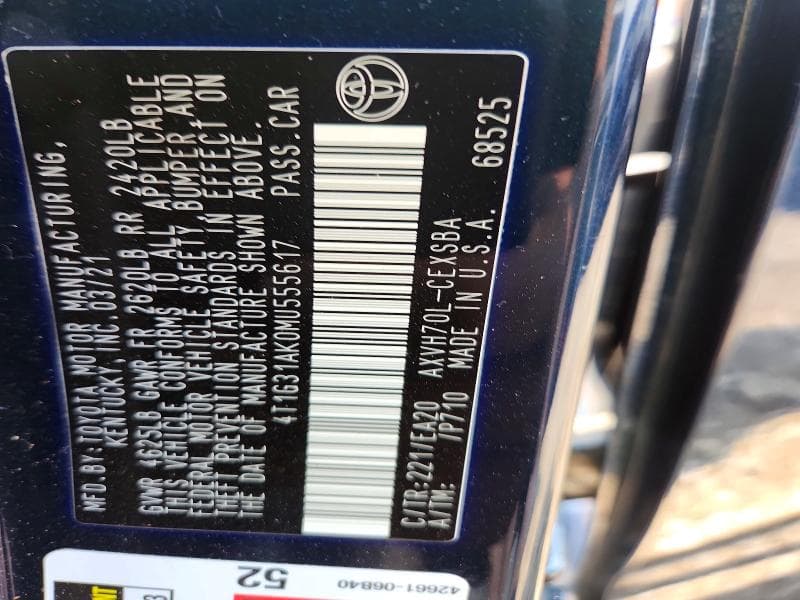 2021 TOYOTA CAMRY SE 13