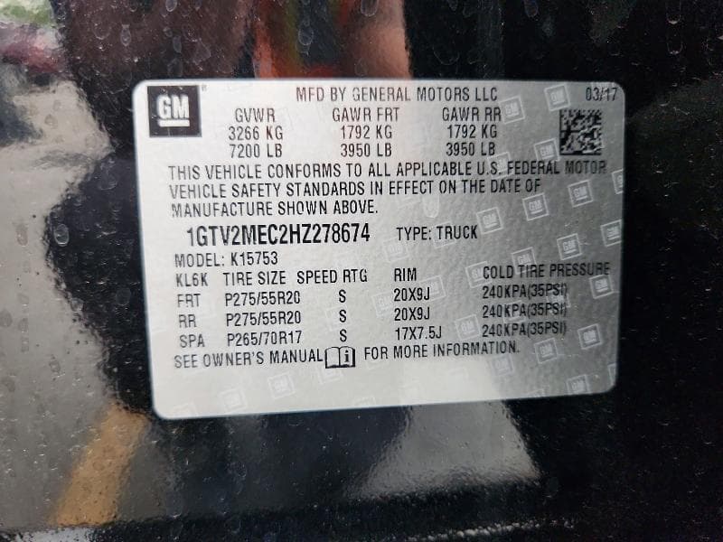 2017 GMC SIERRA K1500 SLE 12