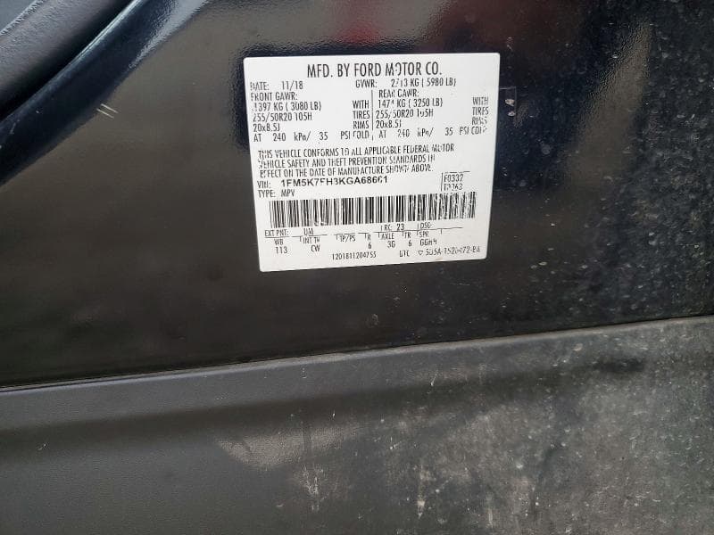 2019 FORD EXPLORER LIMITED 13
