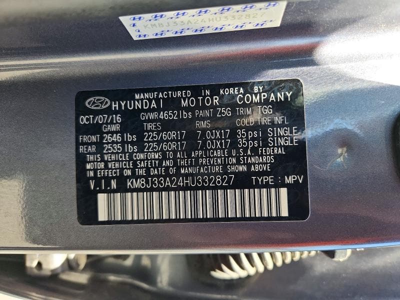 2017 HYUNDAI TUCSON ECO 13