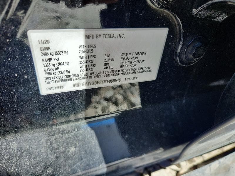 2021 TESLA MODEL Y 13