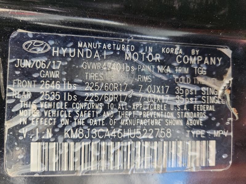 2017 HYUNDAI TUCSON SE 13