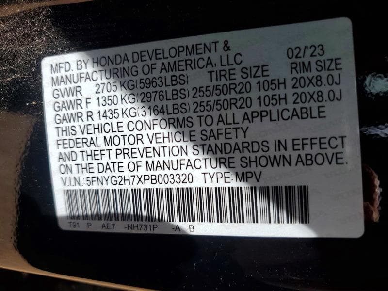 2023 HONDA PILOT TOURING 13