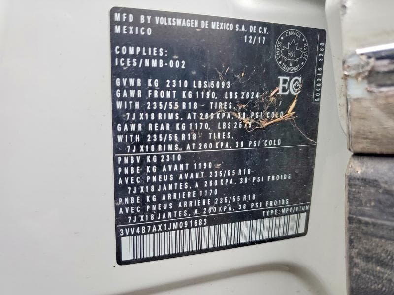 2018 VOLKSWAGEN TIGUAN SEL PREMIUM 14