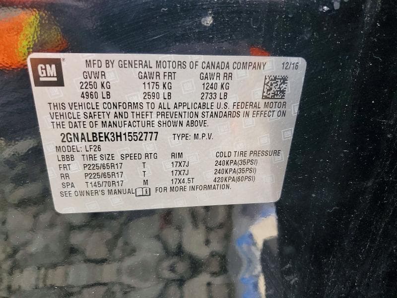 2017 CHEVROLET EQUINOX LS 13