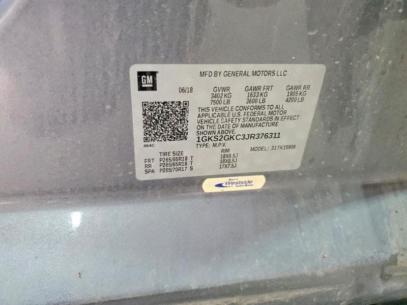 2018 GMC YUKON XL K1500 SLT 14