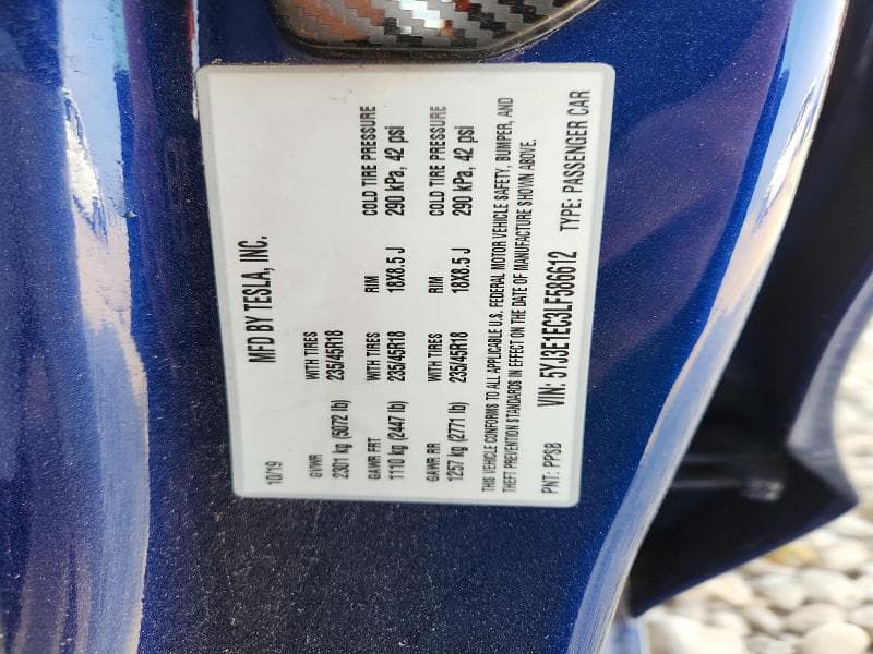 2020 TESLA MODEL 3 12