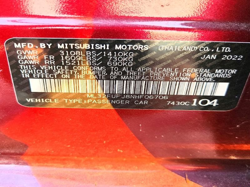2022 MITSUBISHI MIRAGE G4 ES 12