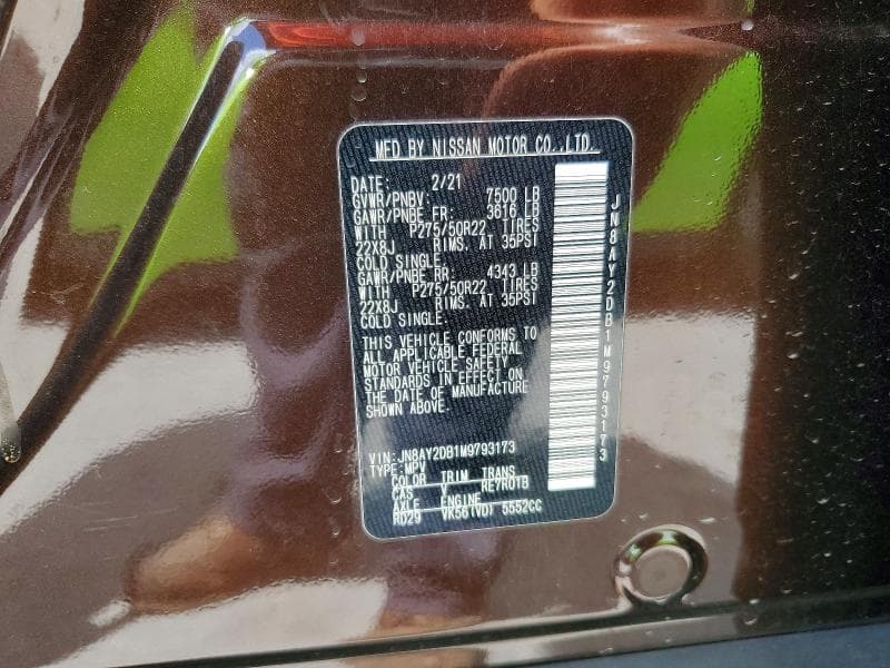 2021 NISSAN ARMADA PLATINUM 13