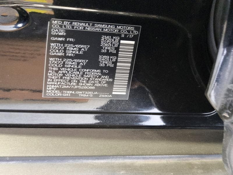 2018 NISSAN ROGUE SV 14