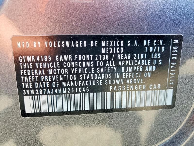 2017 VOLKSWAGEN JETTA S 12