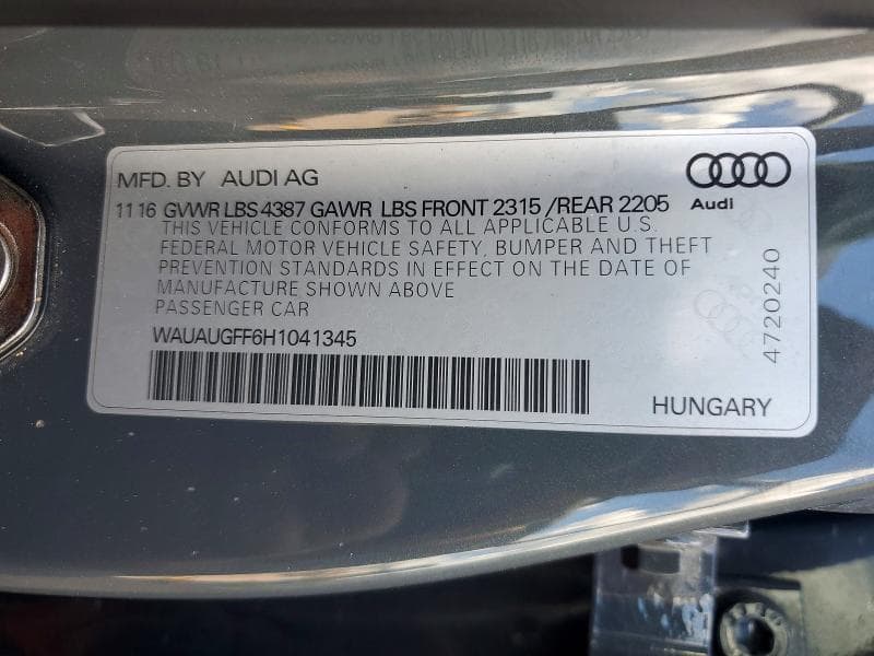 2017 AUDI A3 PREMIUM 13