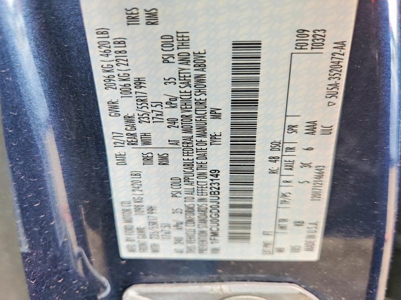 2018 FORD ESCAPE SE 13