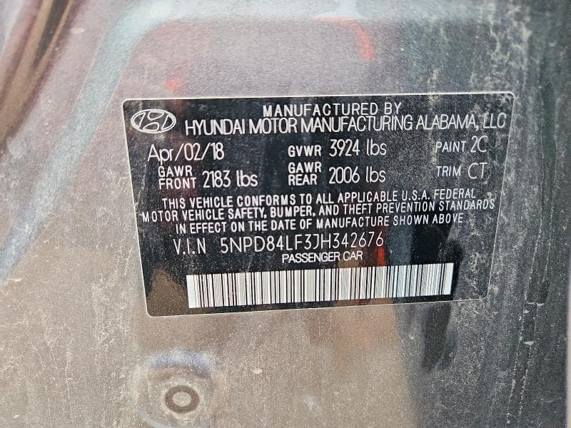 2018 HYUNDAI ELANTRA SEL 12
