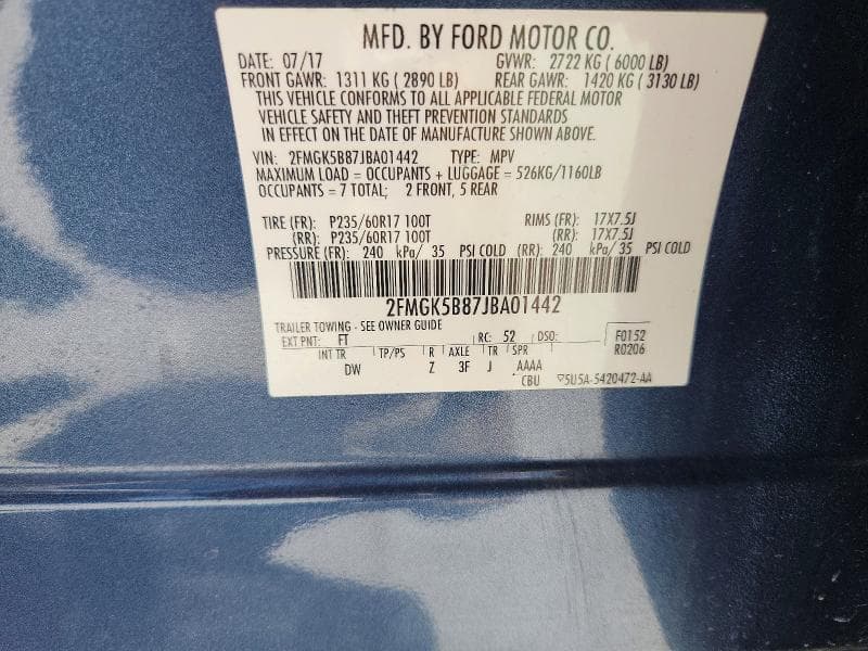 2018 FORD FLEX SE 13