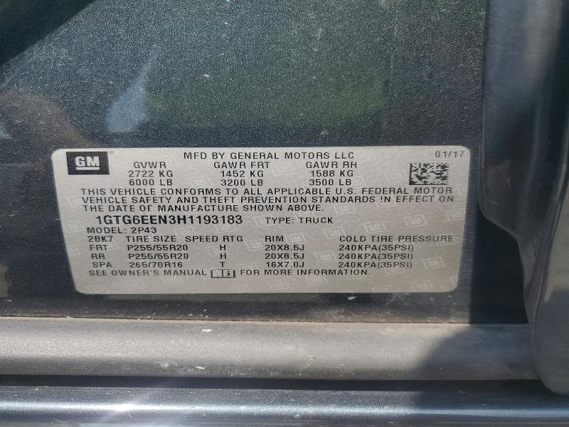 2017 GMC CANYON DENALI 12