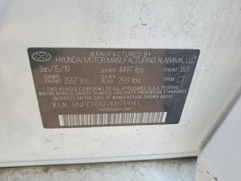 2019 HYUNDAI SONATA SE 13