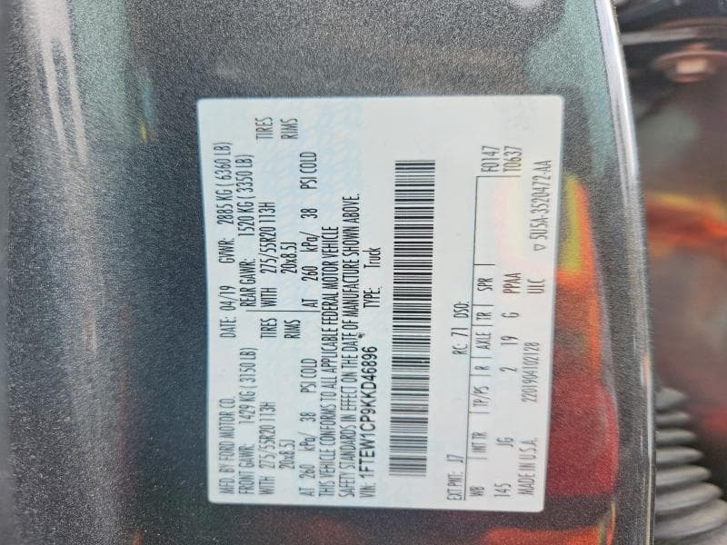2019 FORD F150 SUPERCREW 13
