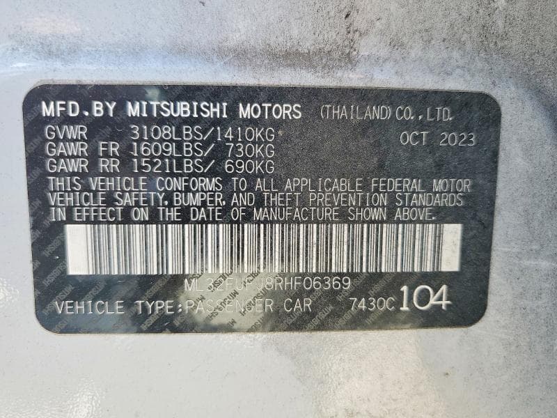 2024 MITSUBISHI MIRAGE G4 ES 12