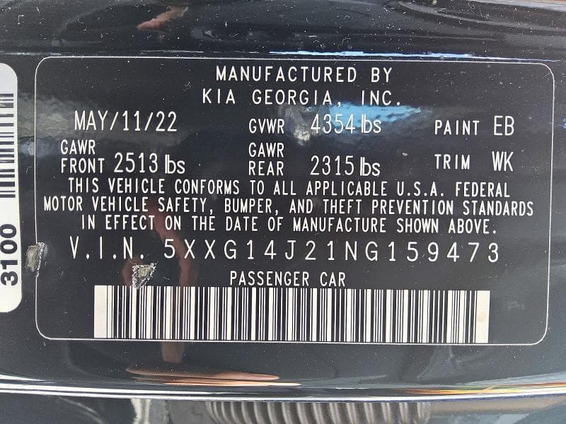 2022 KIA K5 LXS 12